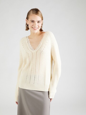 Pull-over 'OA' VILA en beige : devant