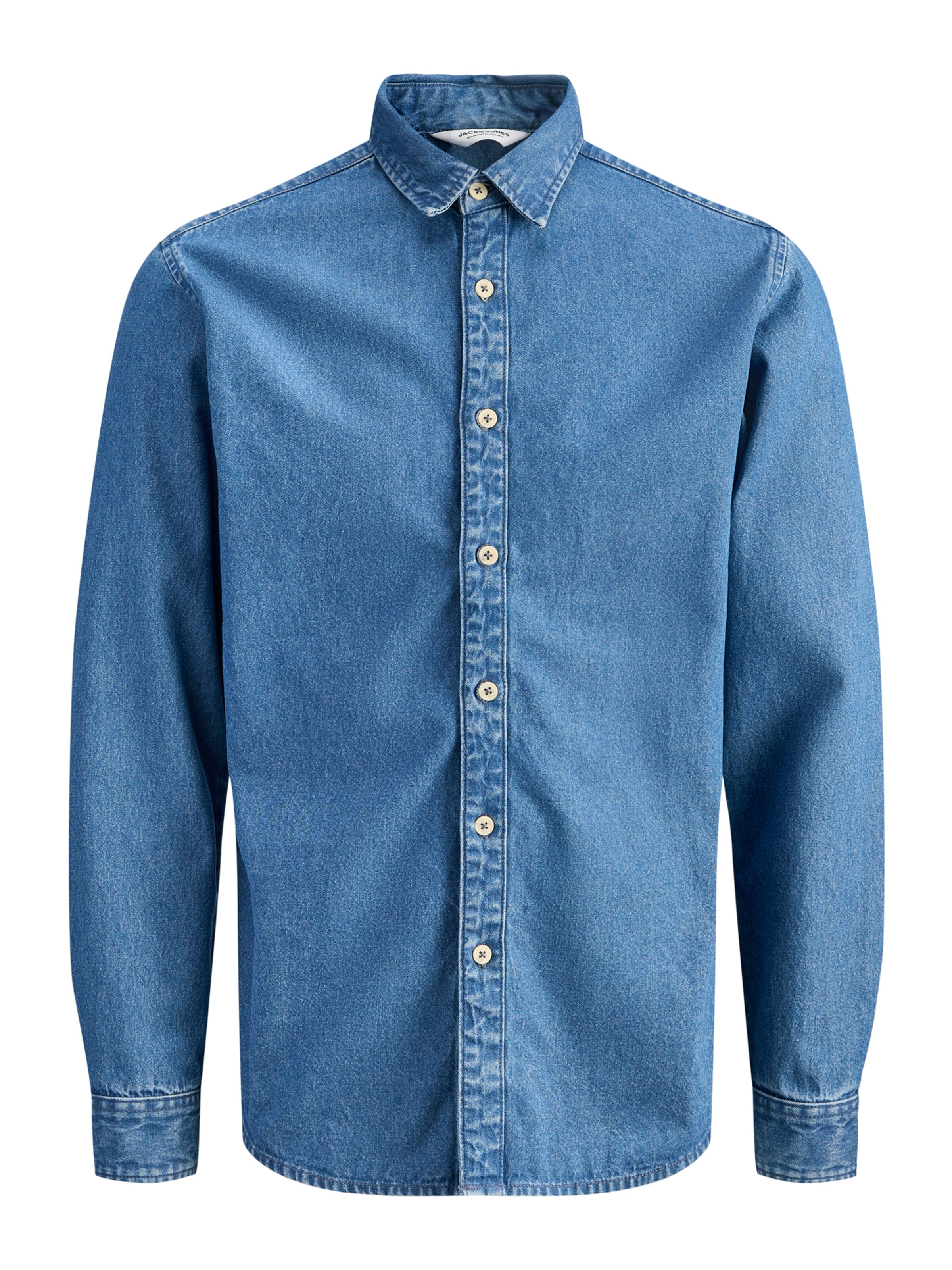 Jack & Jones Junior Regular fit Overhemd 'JJEStanley' in Blauw: voorkant