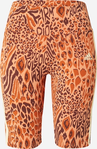 Skinny Pantalon de sport 'Rio' ADIDAS SPORTSWEAR en orange : devant