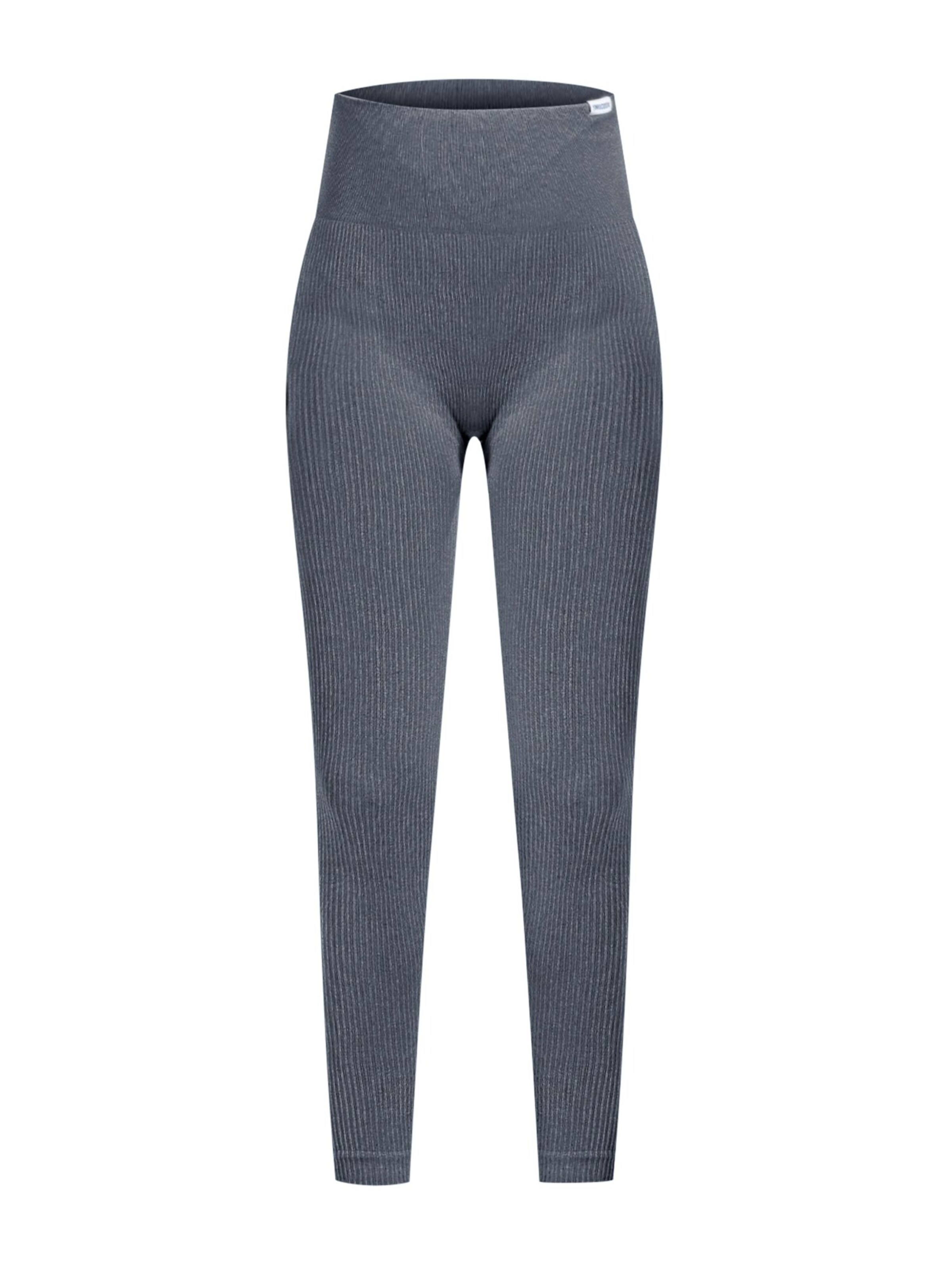 Smilodox Amaze Ripp Compressive Leggings in Grau: Vorderseite