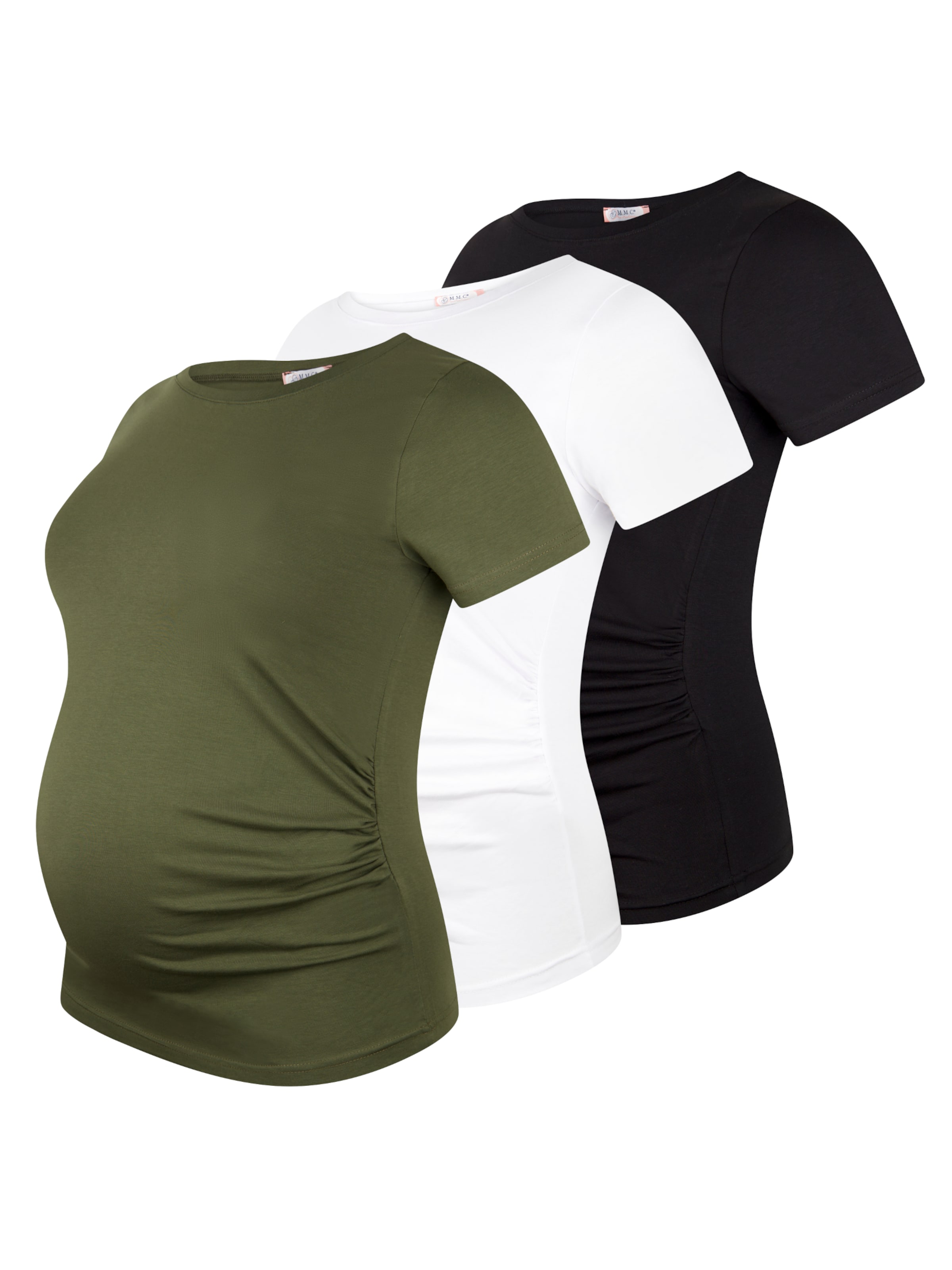 M.M.C. Shirt 'Basic Umstandsmode Kurzarm' in Green: front