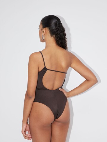 Bustier Maillot de bain LeGer by Lena Gercke en marron : derrière