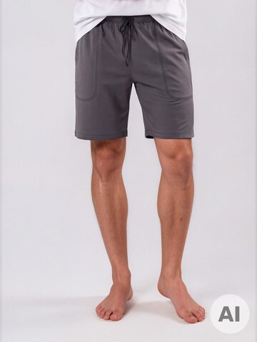 Pantalon de pyjama ' Lounge Kurz ' Ammann en gris : devant
