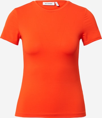 WEEKDAY Shirt 'Fine' in Orange: front