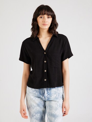 Hailys Bluse 'Sa44ra' in Schwarz: Vorderseite
