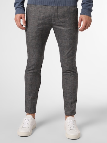 DRYKORN Skinny Chino Pants 'Krew' in Grey: front