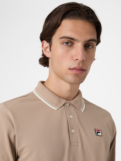 FILA Poloshirt 'Biella' in hellbraun / weiß, Produktansicht