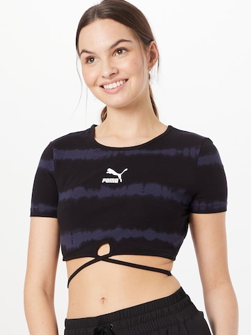 PUMA - Camiseta en negro: frente