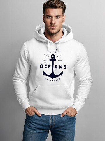 Neverless Sweatshirt 'Oceans Anker' in White