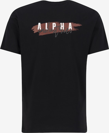 T-Shirt ALPHA INDUSTRIES en noir : devant