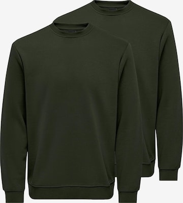 Only & Sons Sweatshirt 'Connor' in Grün: Vorderseite