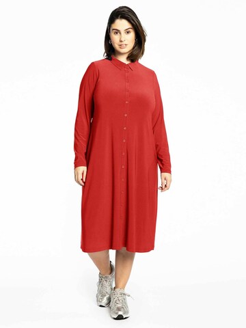 Yoek Shirt Dress 'Dolce' in Red