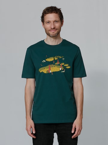 T-Shirt 'Gnome Footprint' Watapparel en vert : devant
