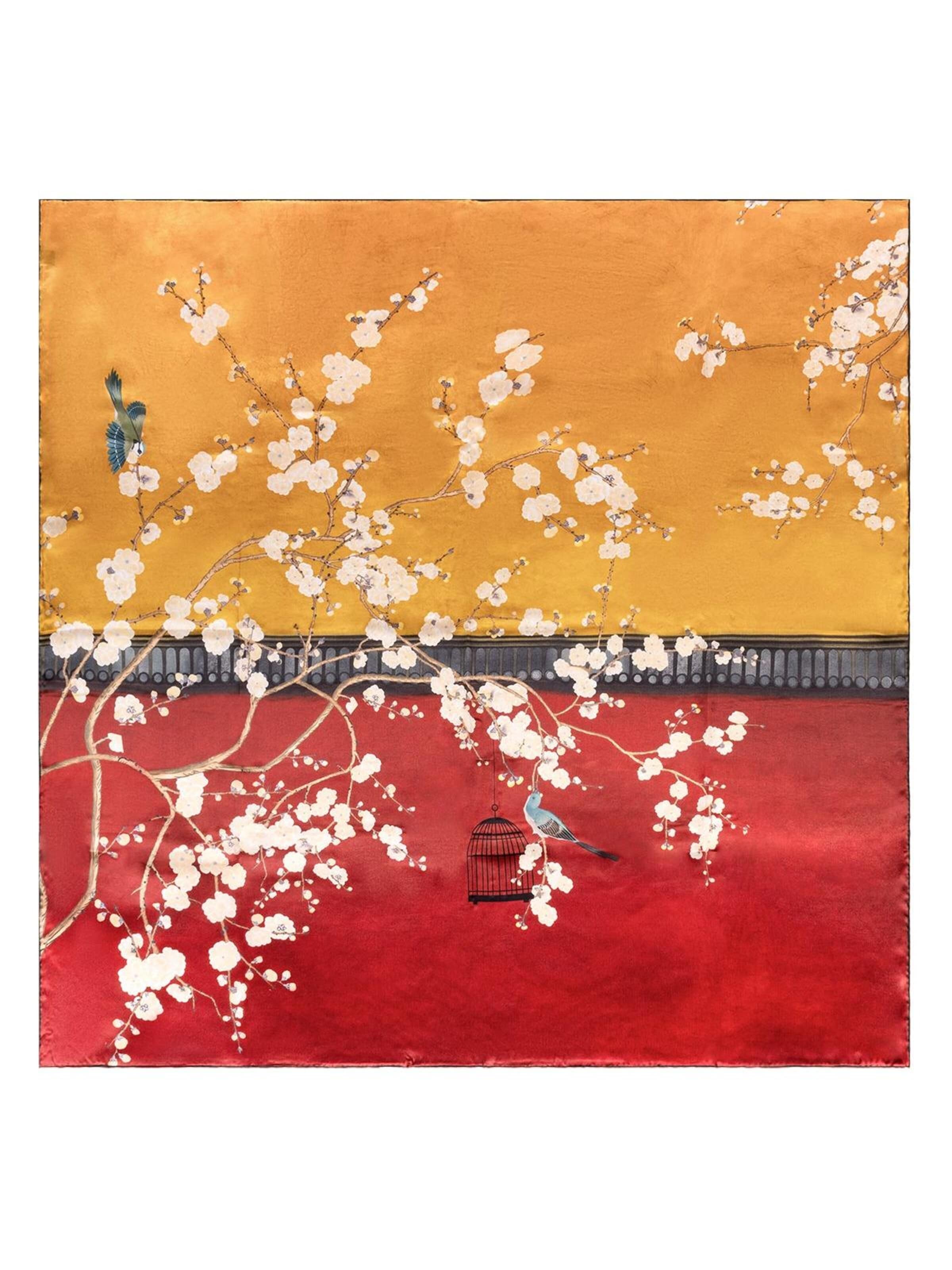 Écharpe SILK & CASHMERE en rouge : devant
