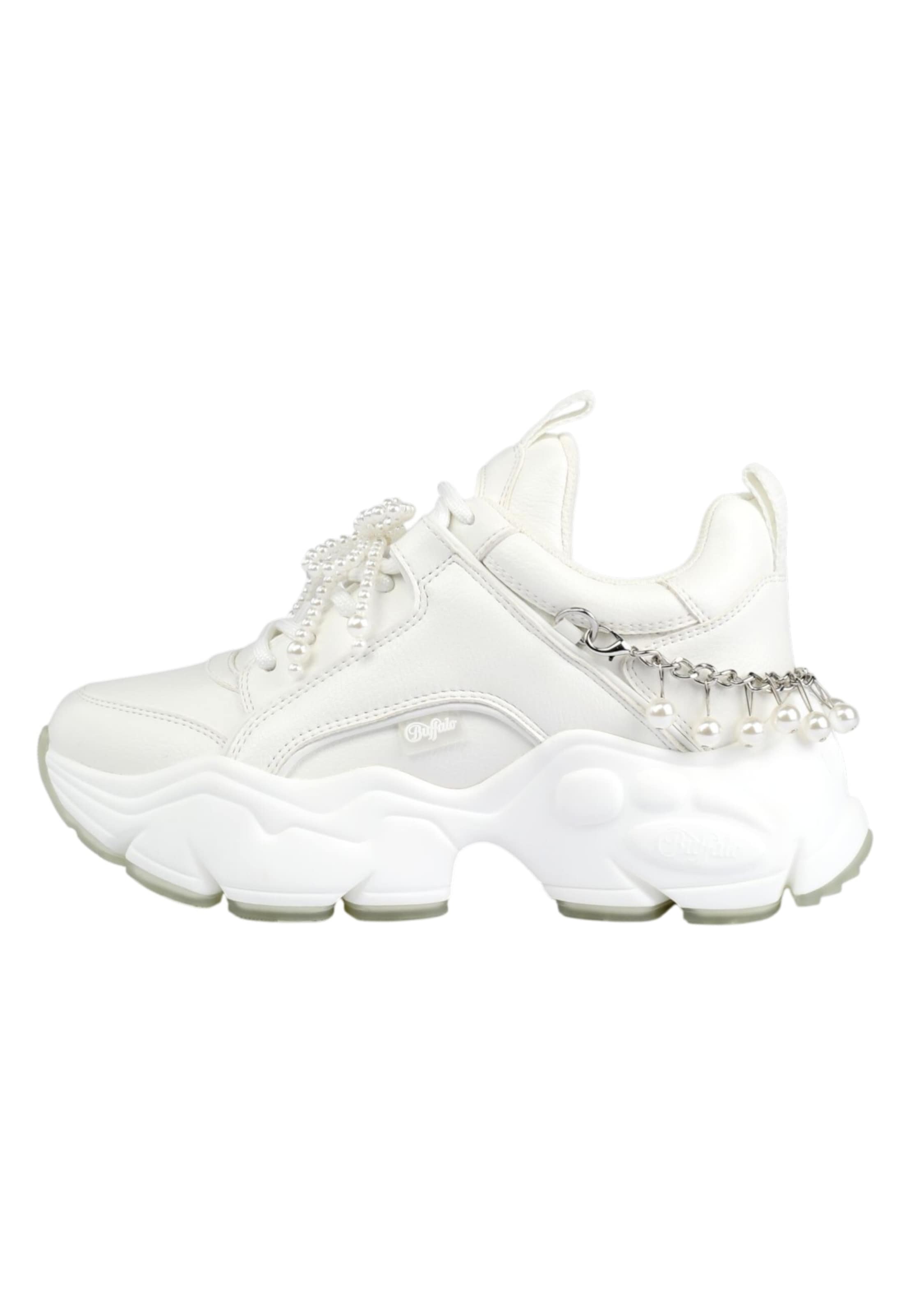 Baskets basses 'Binary Chain Pearl' BUFFALO en blanc