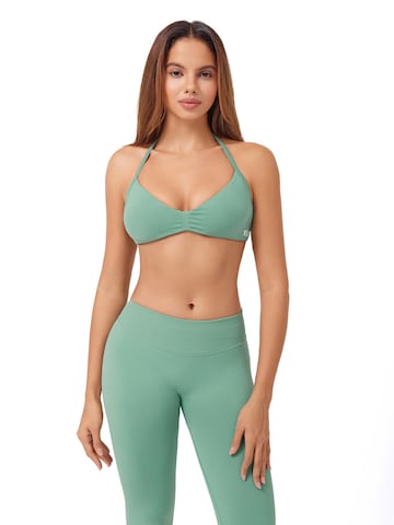 YEAZ Bustier Biustonosz sportowy 'Fly' w kolorze zielony: przód