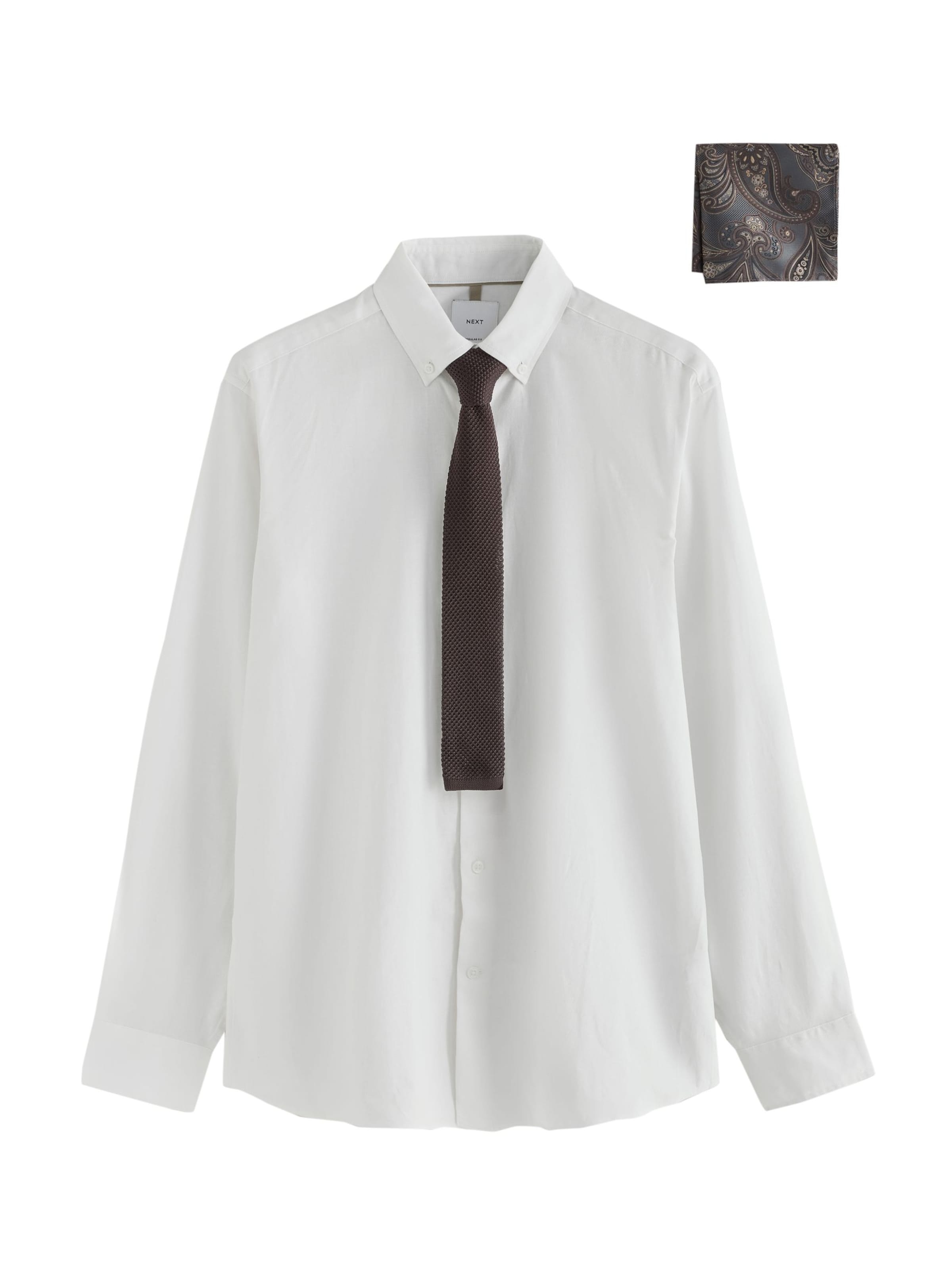 Next - Ajuste estrecho Camisa en blanco: frente