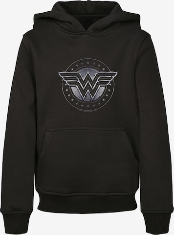 F4NT4STIC Sweatshirt 'Wonder Woman Star Shield' in Zwart: voorkant