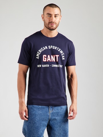 T-Shirt GANT en bleu : devant