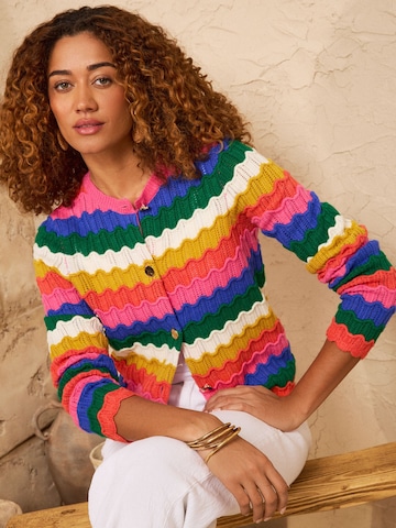 love & roses Strickjacke in Mischfarben
