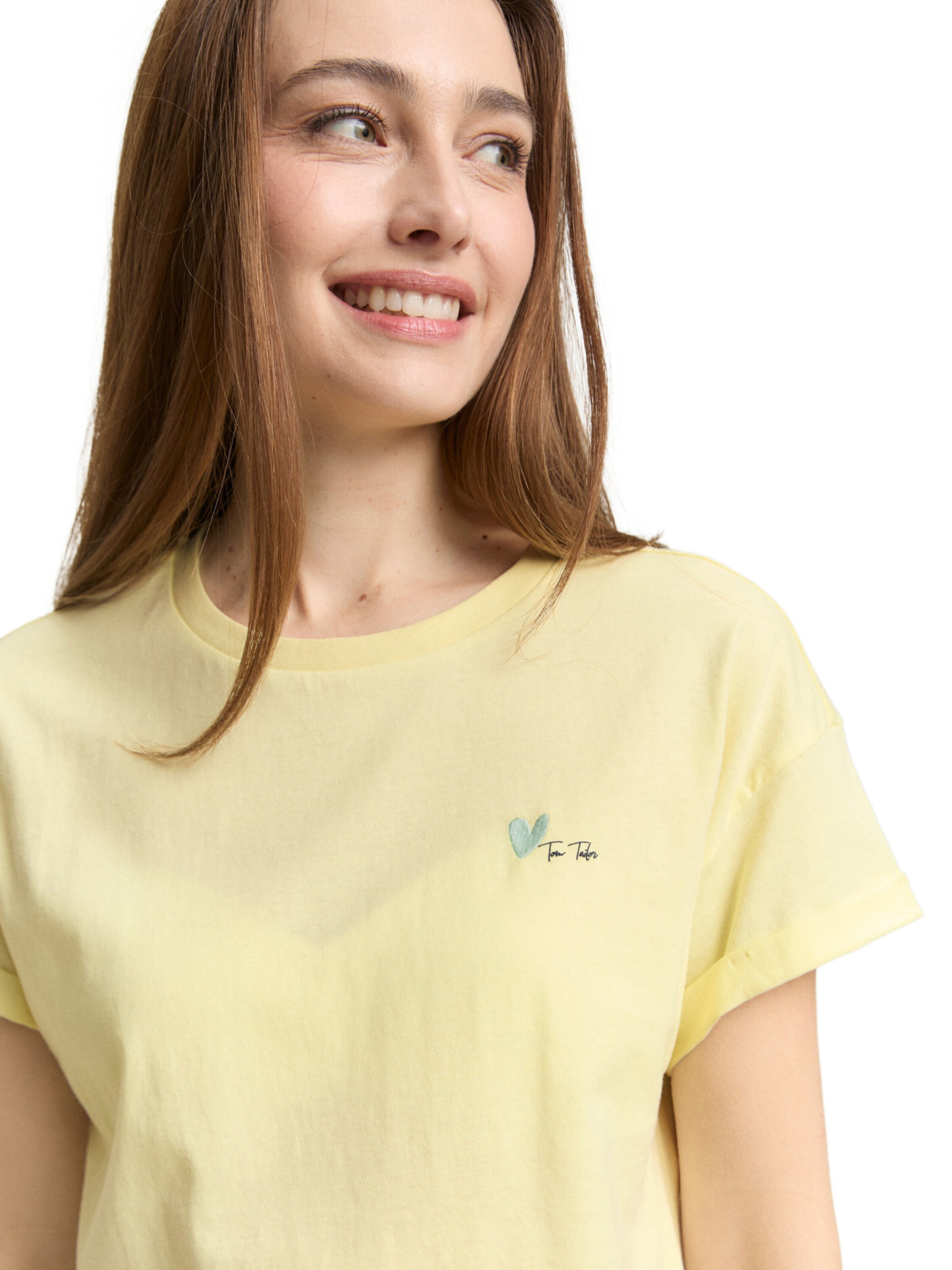 TOM TAILOR T-Shirt in Gelb