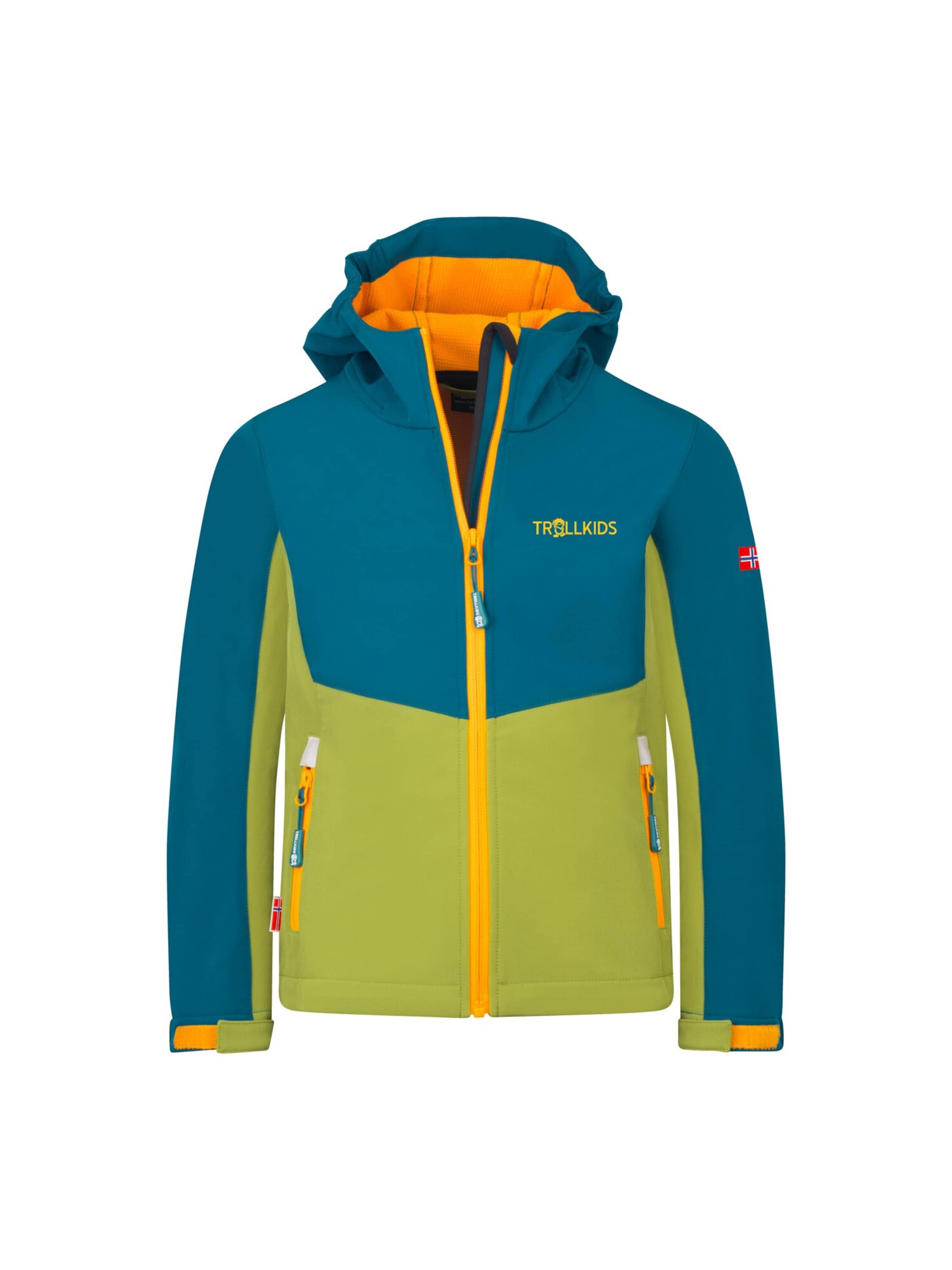 TROLLKIDS Outdoor jacket in Green: front