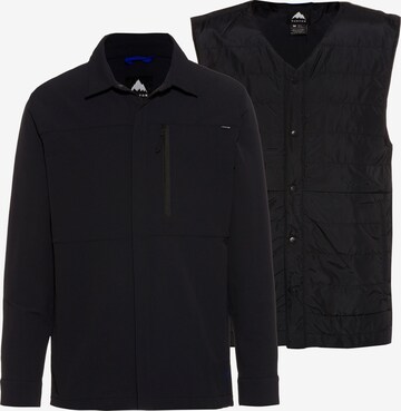 BURTON Regular fit Athletic Button Up Shirt 'Winter Shelter' in Black: front