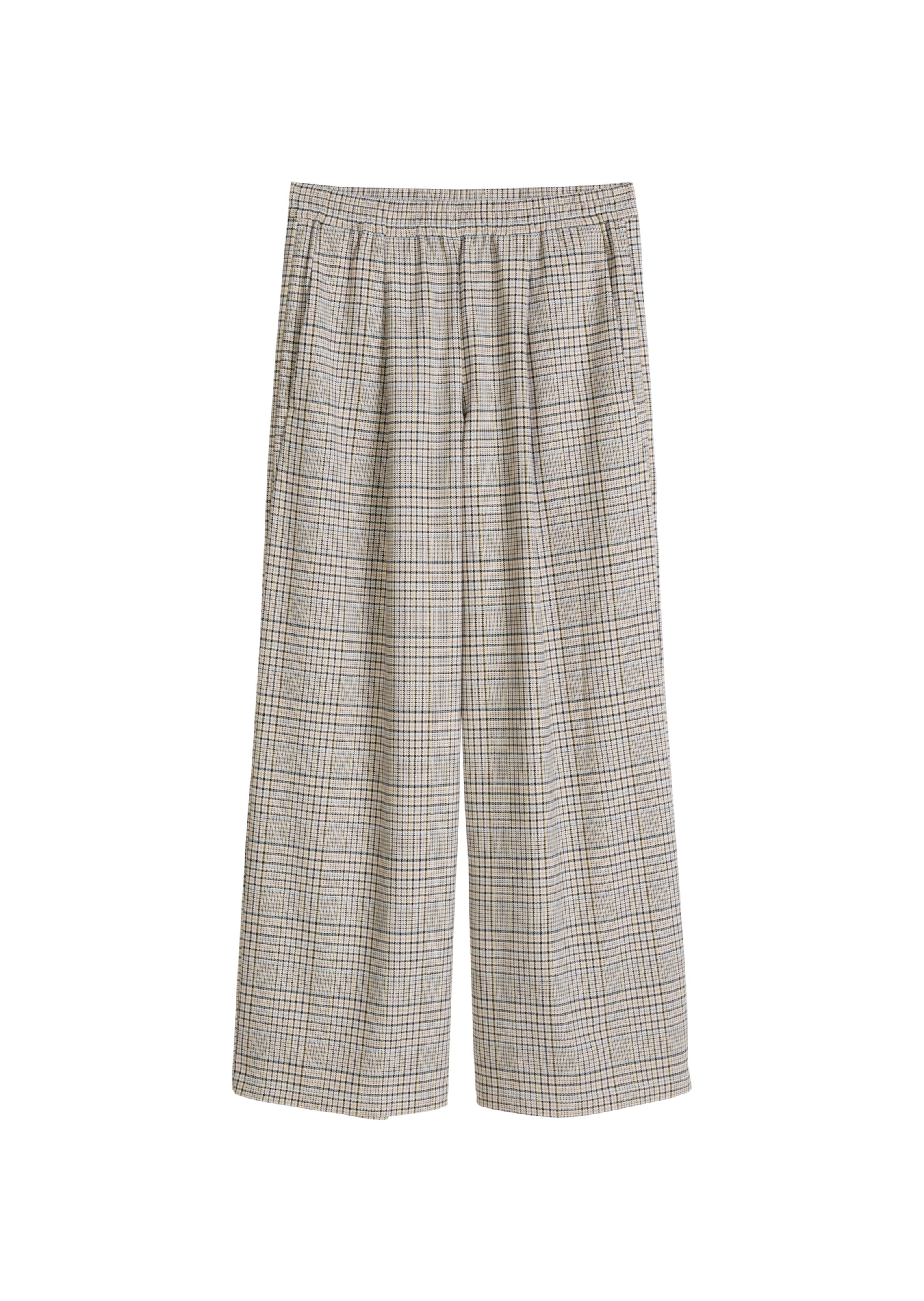 Marc O'Polo DENIM Loosefit Bandplooibroek in Beige: voorkant