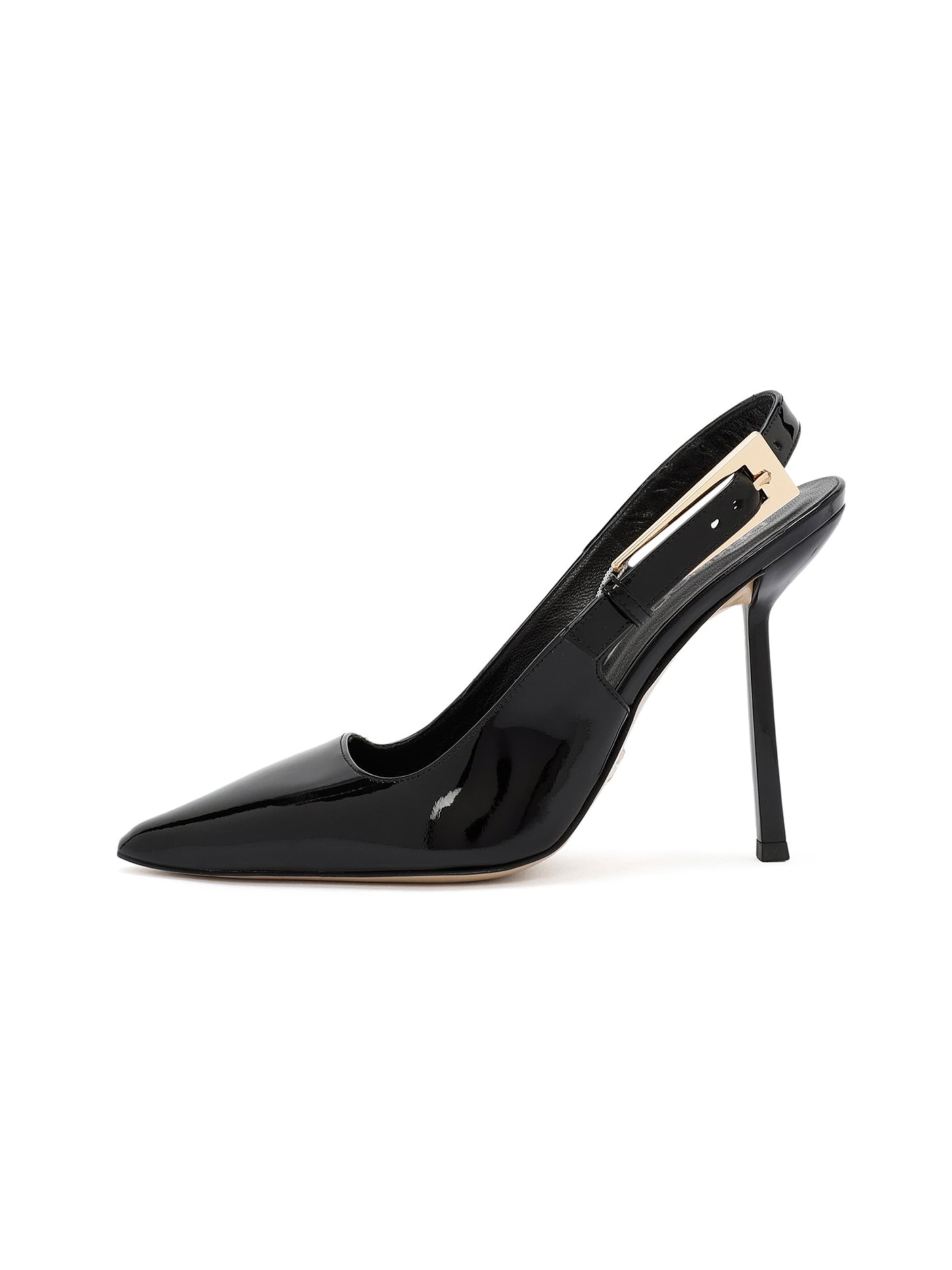 Derimod Slingback Pumps in Black: front