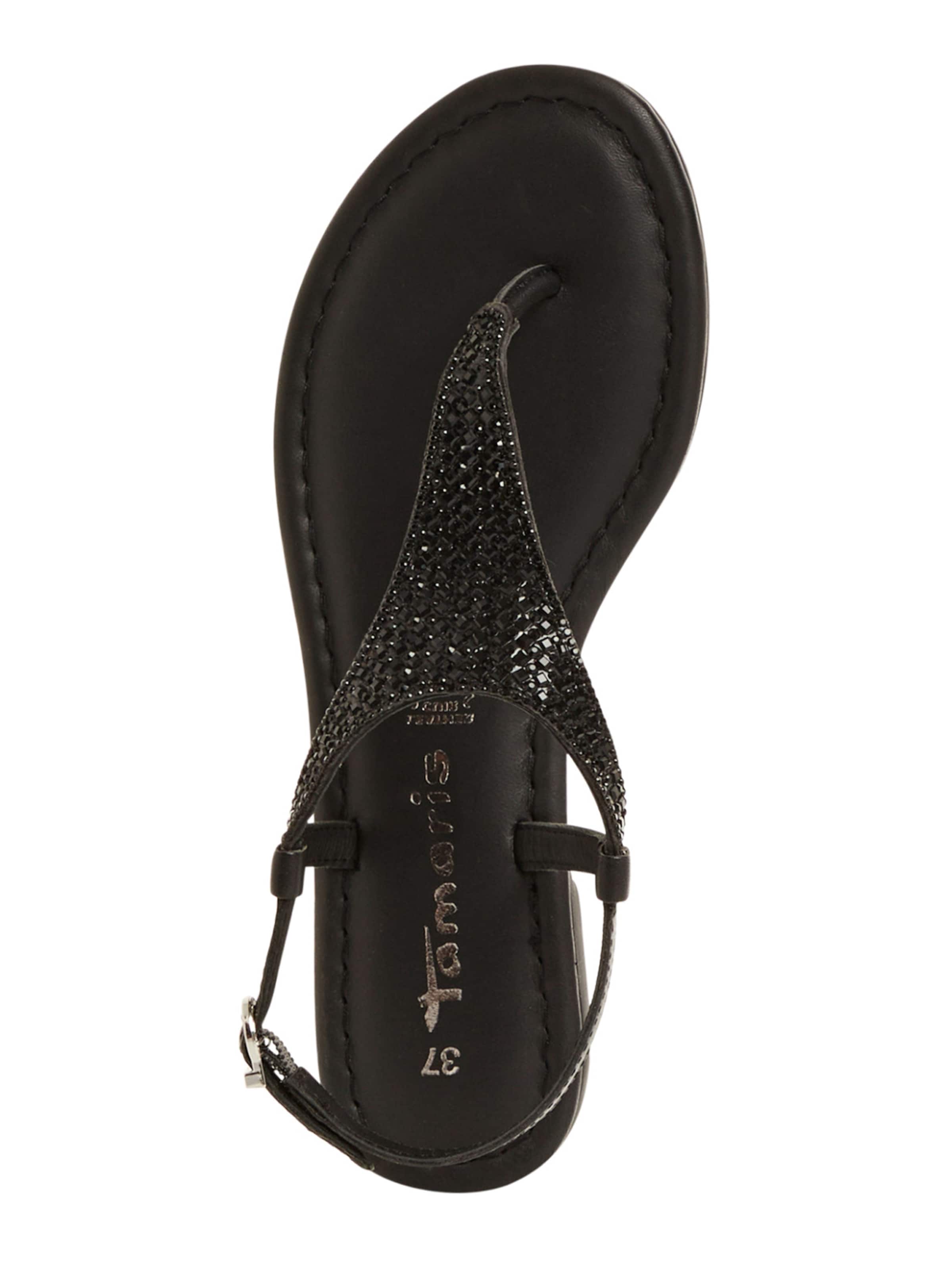 Tamaris Босоножки через палец в Черный