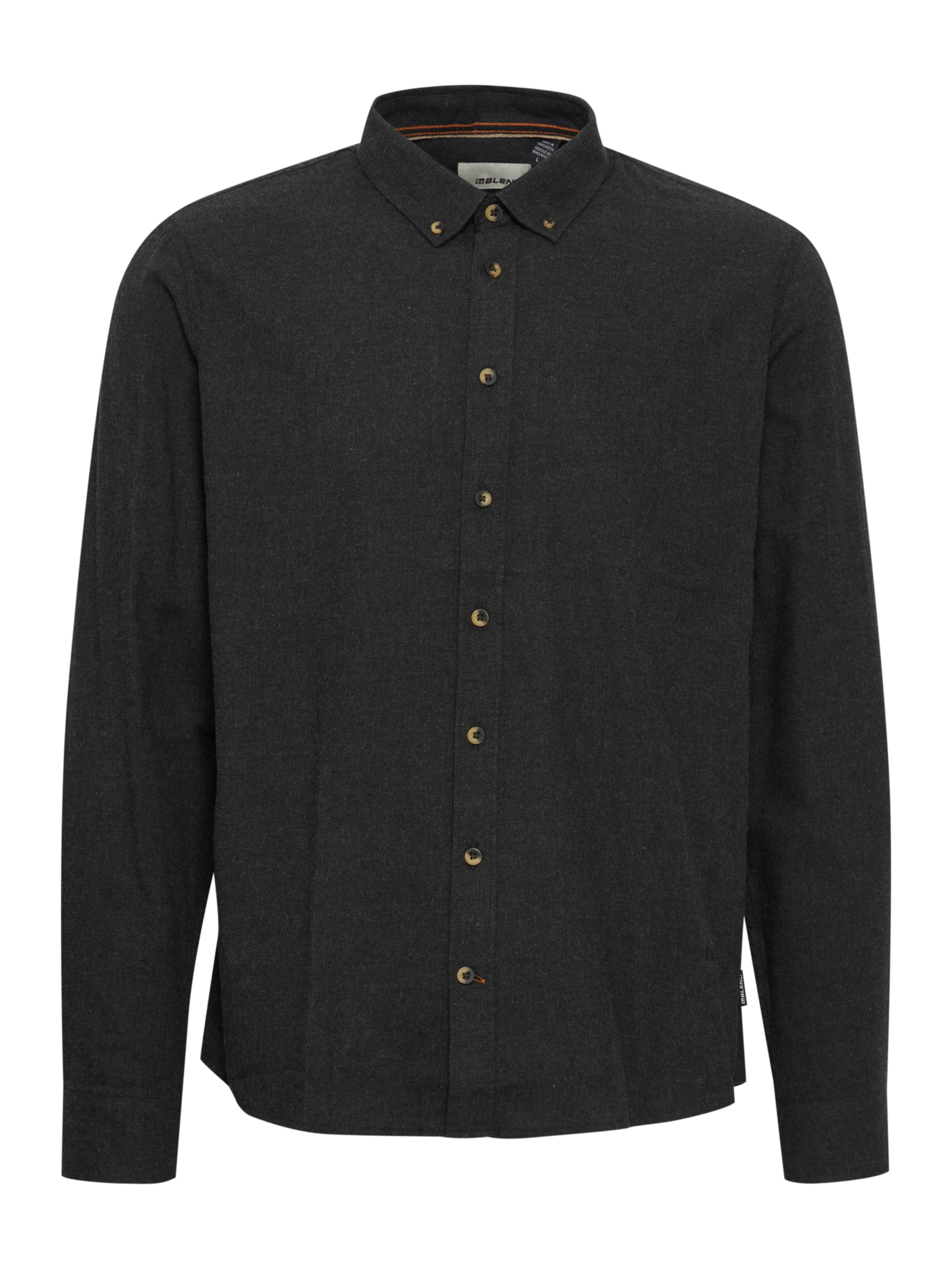 BLEND Regular Fit Hemd 'Burley' in Schwarz: Vorderseite