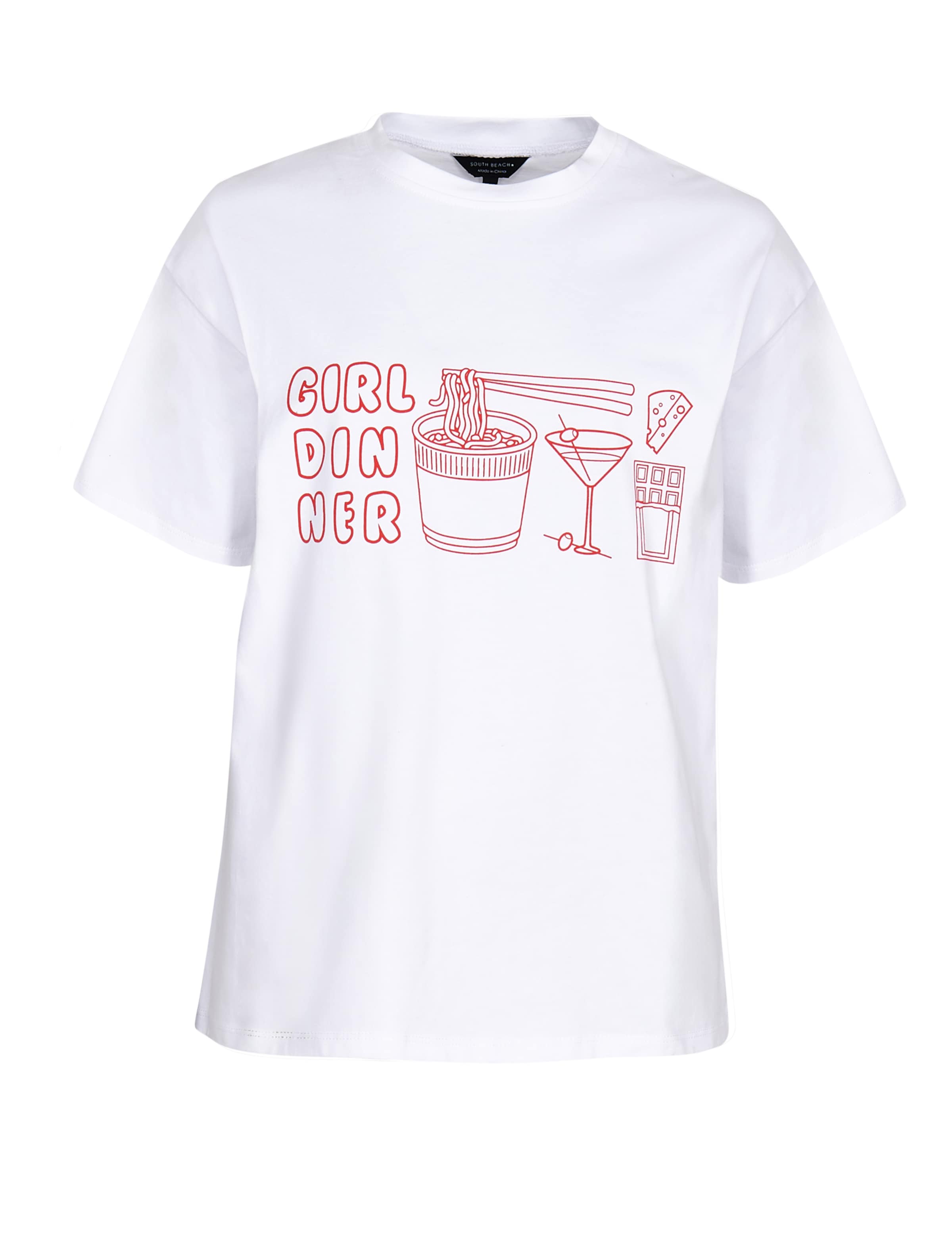 South Beach Shirt in Wit: voorkant