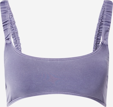 Calvin Klein Swimwear Bralette Bikini Top in Blue: front