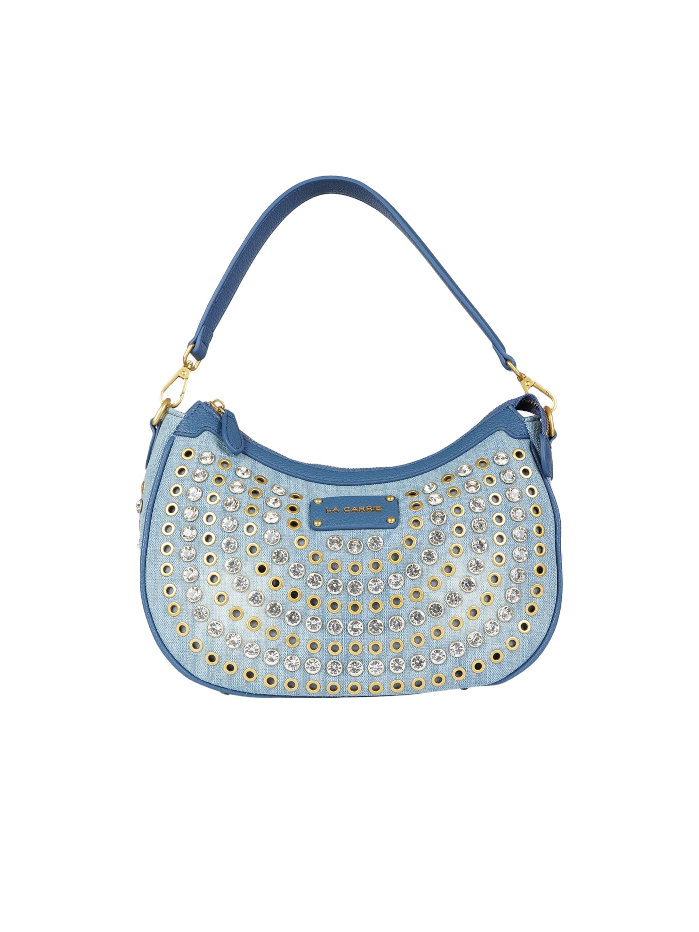 Sac à bandoulière La Carrie en bleu : devant