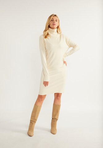 usha WHITE LABEL - Vestido de punto en blanco