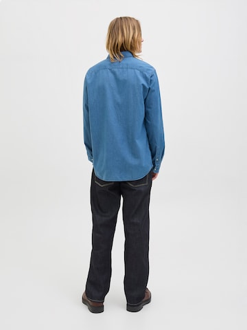 JACK & JONES Regular fit Button Up Shirt 'JJEPerfect' in Blue