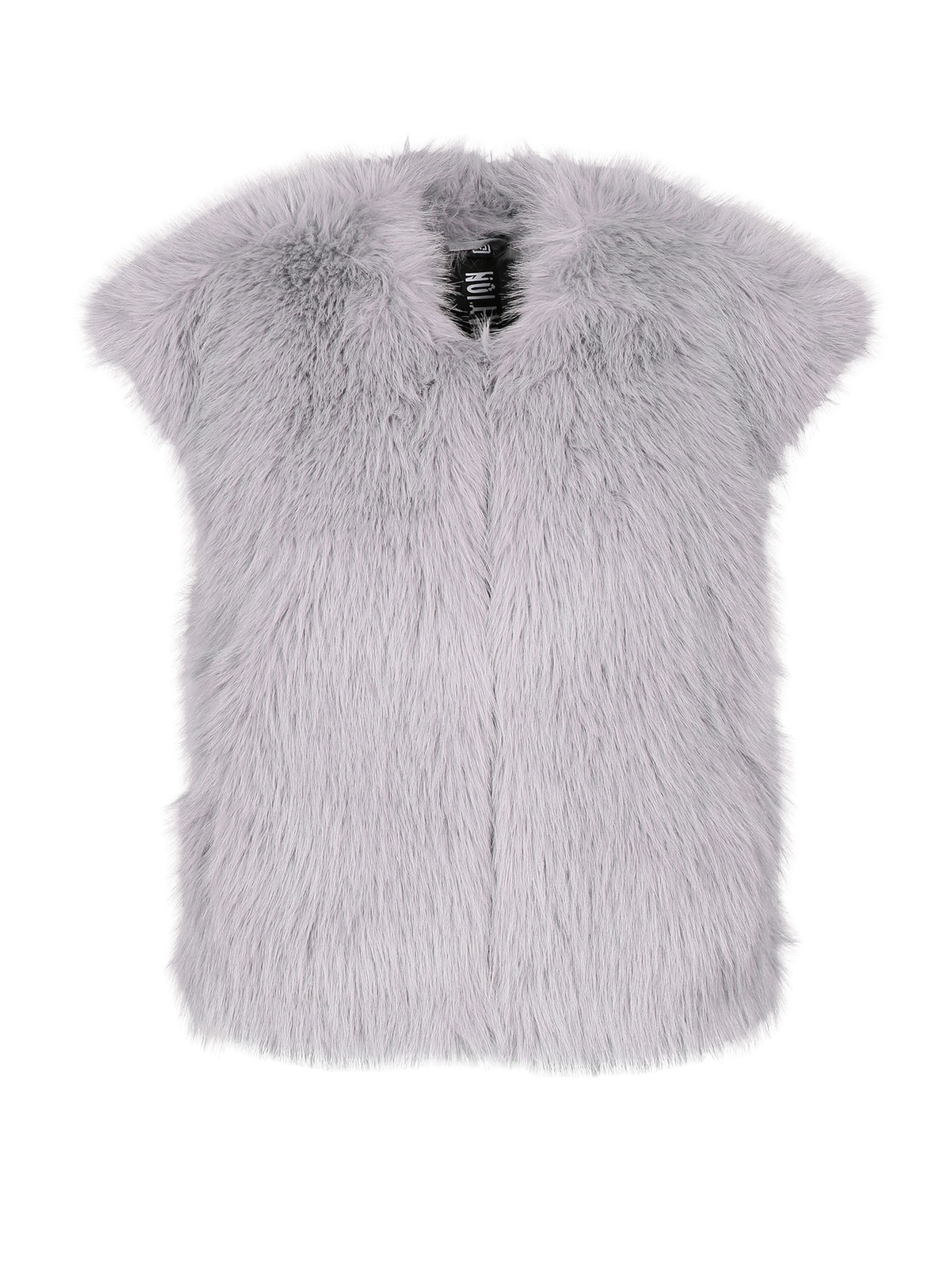 FREAKY NATION - Chaleco ' Cozy Fake Fur Vest ' en gris: frente