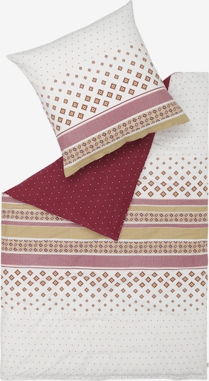 ESPRIT Bettbezug in hellbeige / rot / weiß, Produktansicht
