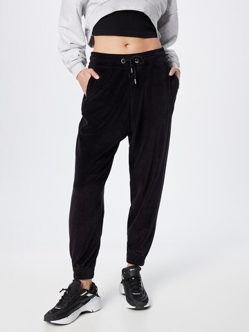 ALPHA INDUSTRIES Tapered Trousers in Black: front