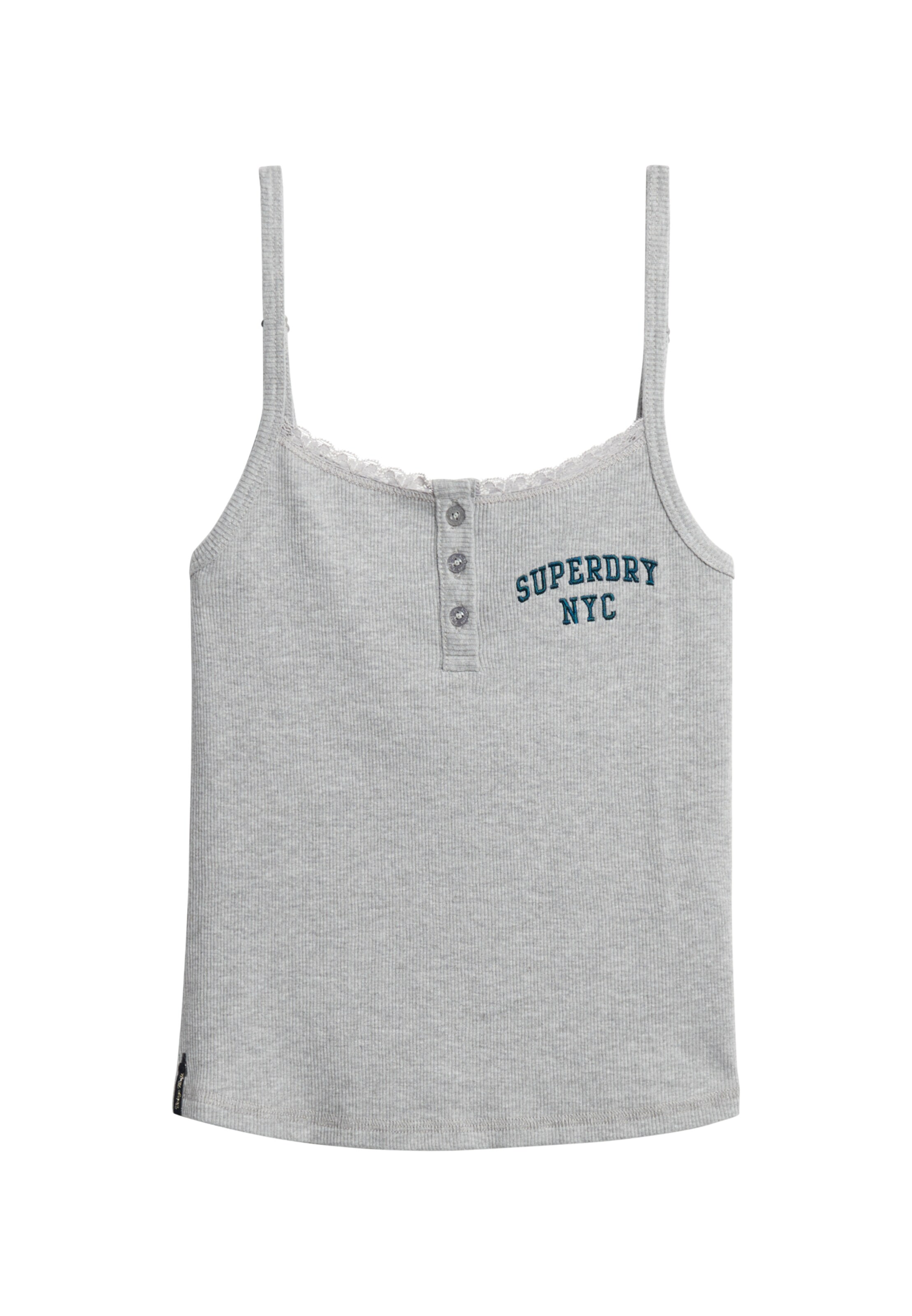 Superdry Top 'Athletic Essentials' in Grijs: voorkant