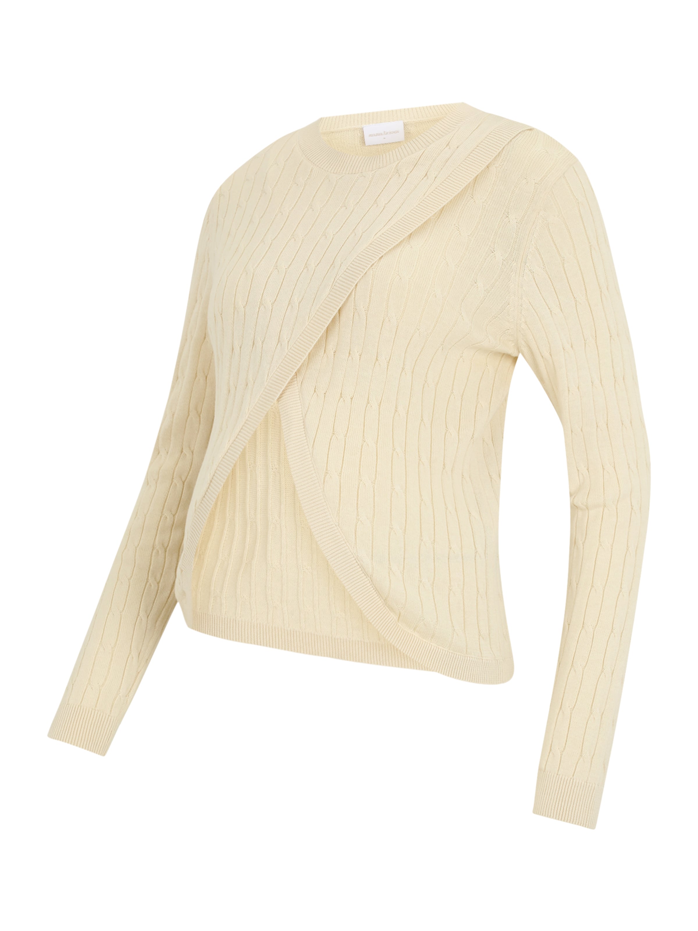 MAMALICIOUS Trui 'RAYA IRIS' in Beige: voorkant