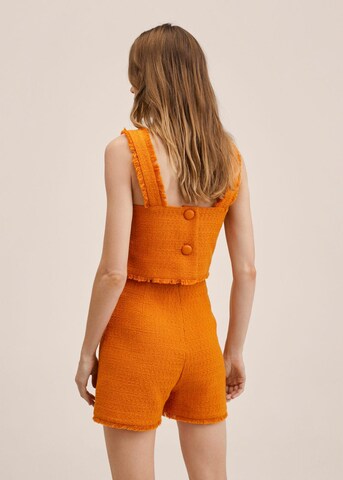 MANGO Lużny krój Spodnie 'Chani' w kolorze pomarańczowy