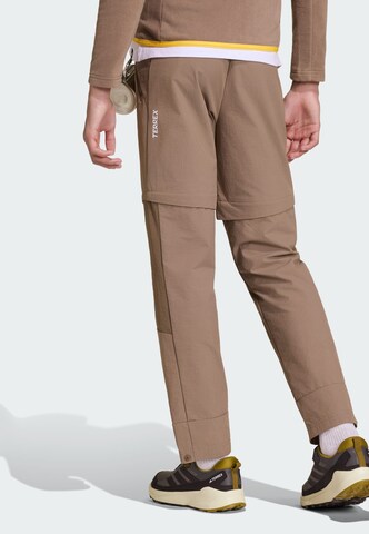Regular Pantalon d'extérieur 'CLIMA365' ADIDAS TERREX en marron