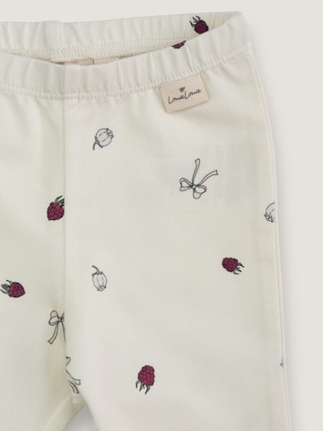 LouieLouie Leggings 'Louie Raspberry and flowers' i vit