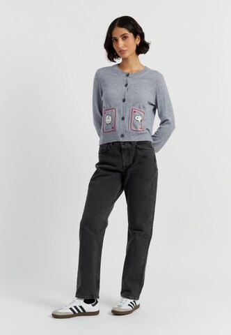 Chinti & Parker Gebreid vest 'Snoopy & Charlie Brown' in Grijs