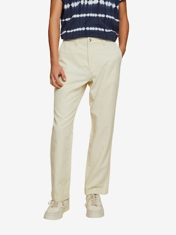 ESPRIT Loose fit Chino Pants in Beige: front