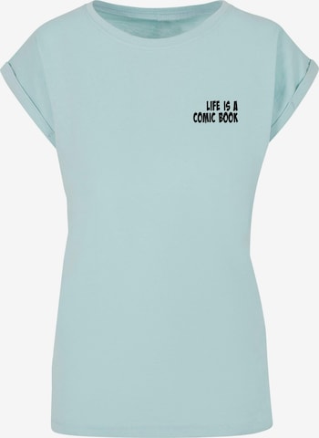 Merchcode T-Shirt 'Book Comic' in Blau: predná strana