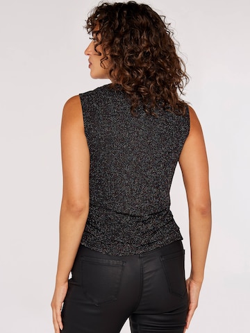 Apricot Top 'Sparkling Play Ruched' in Black