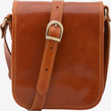 Borsa a tracolla 'Borsa a tracolla uomo vera pelle con calamita - Made in Italy' di I Fratelli in beige: frontale