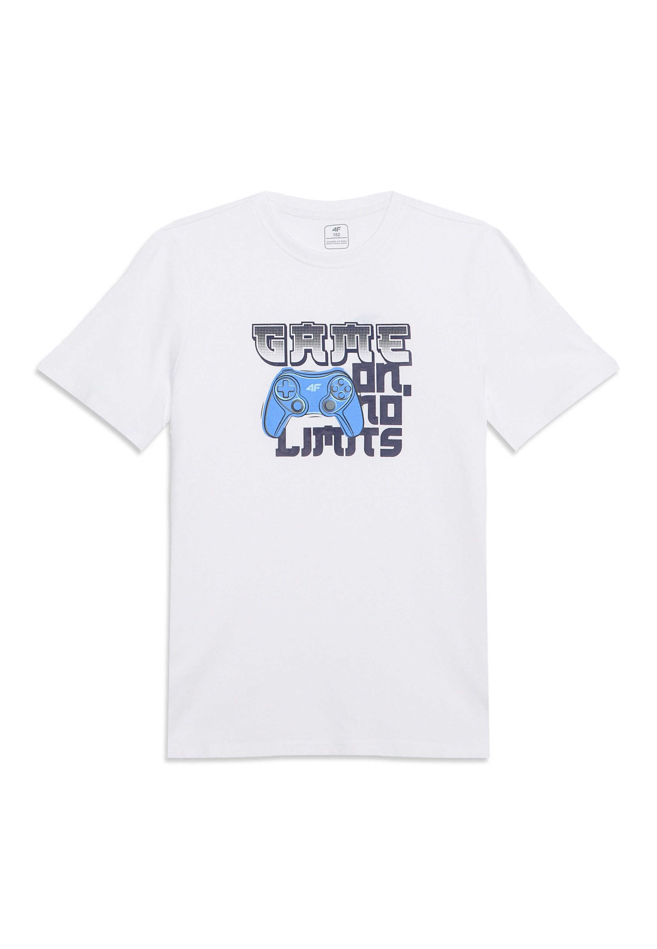 Maglia funzionale di 4F Junior in bianco: frontale